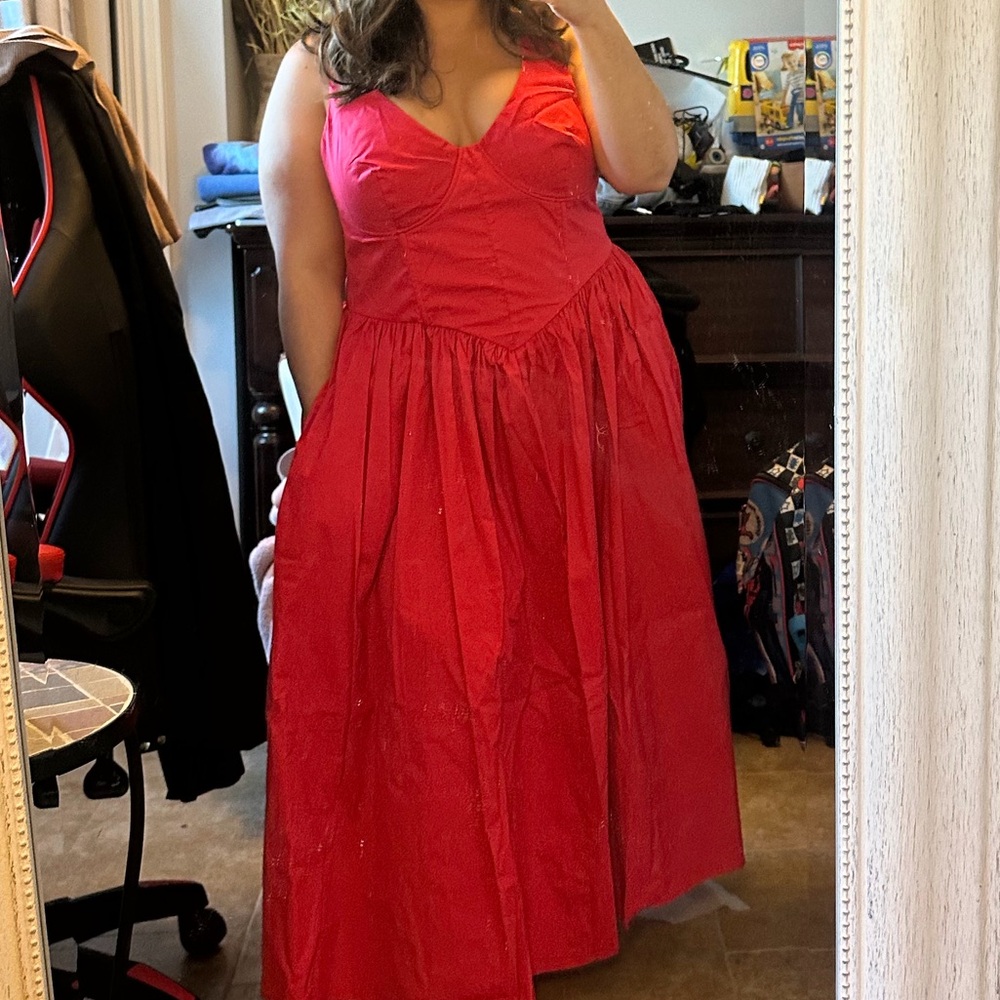 Showpo Vibrant Red Midi Dress